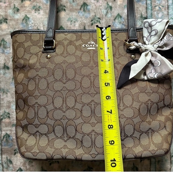 Coach Brown and Black Signature Tote - Picture 11 of 13